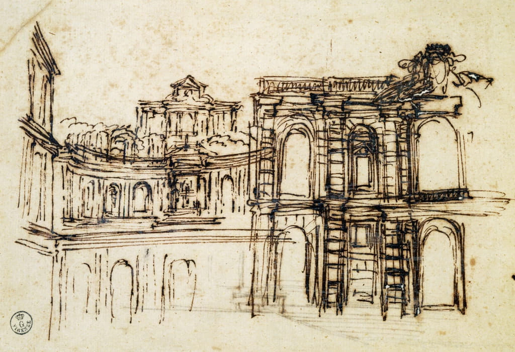 Studio per il teatro in Palazzo Pitti - Gabinetto dei Disegni e Stampe, Galleria Degli Uffizi, Firenze